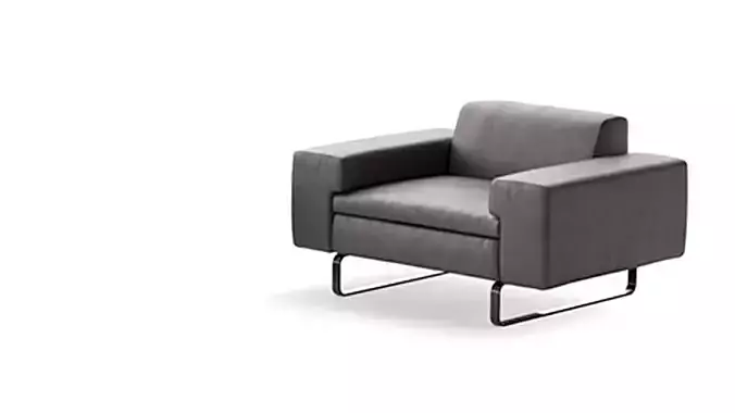 Softish Black Sofa Arm 3D model