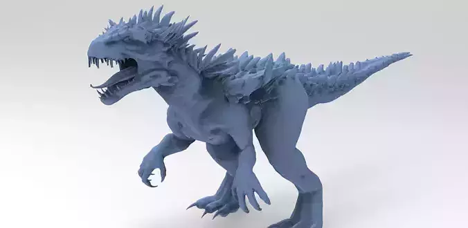 Dragon lizard Viking Dinosaur Statue Base 3D model