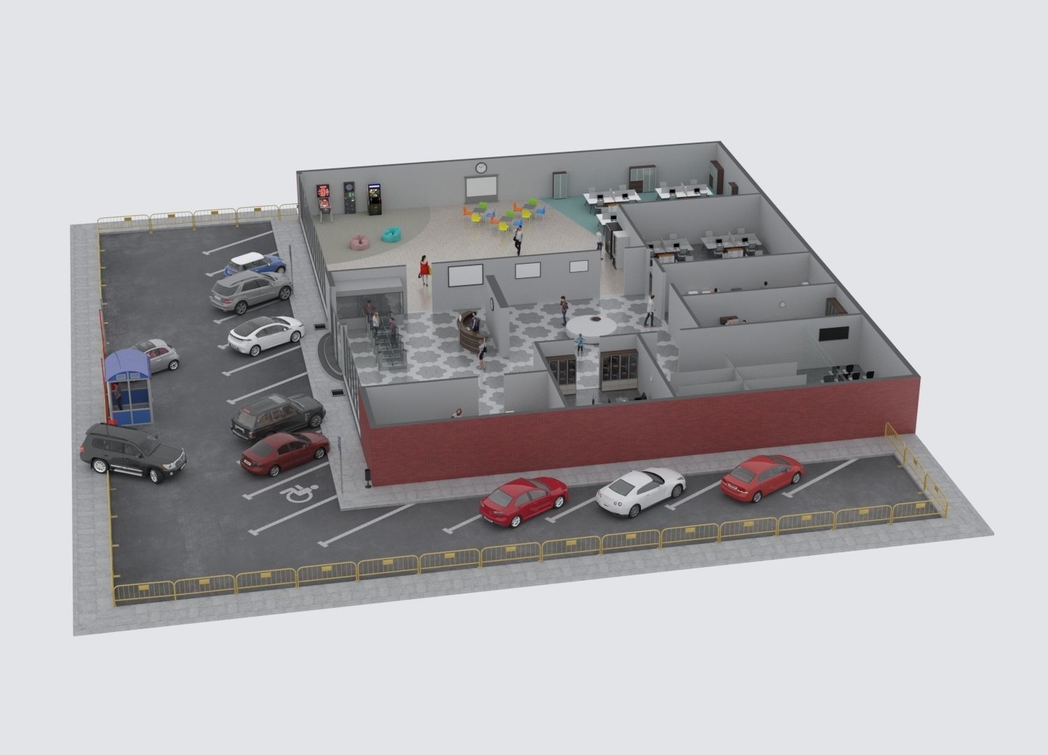 Office illustration  3D model_2