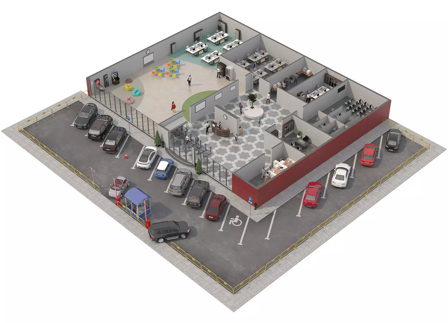 Office illustration  3D model_0