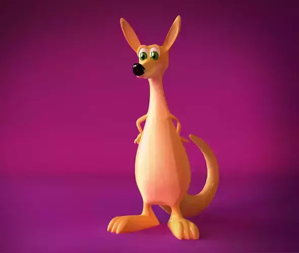 Kangaroo animation Low-poly 3D model