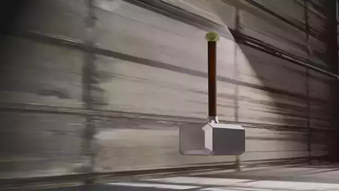 3D Hammer metal hanging from ceiling