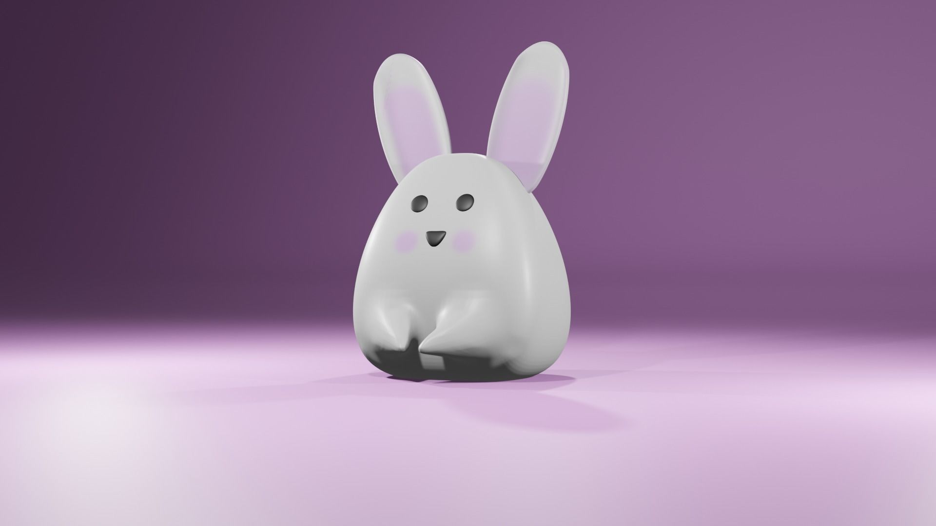 3D Bunny Rabbit Low-poly 3D model_1