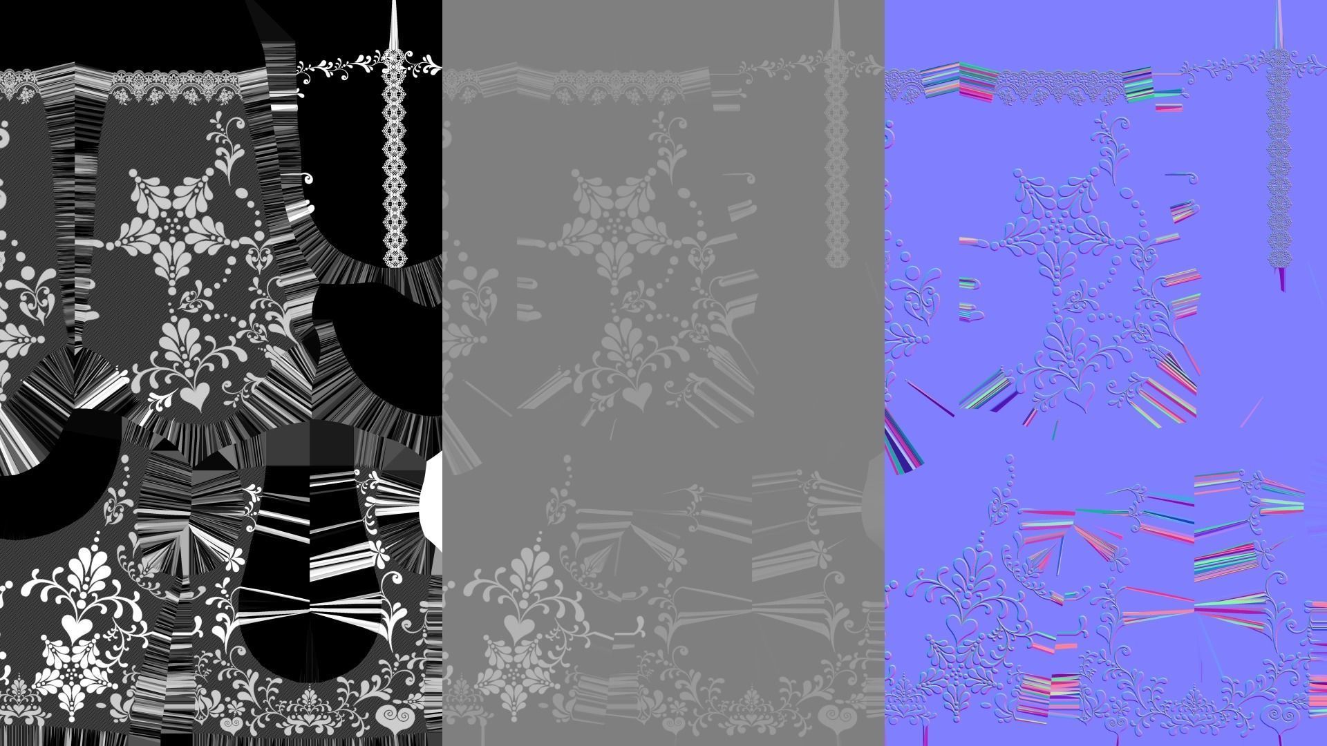 Wedding dress V1 3D model_21