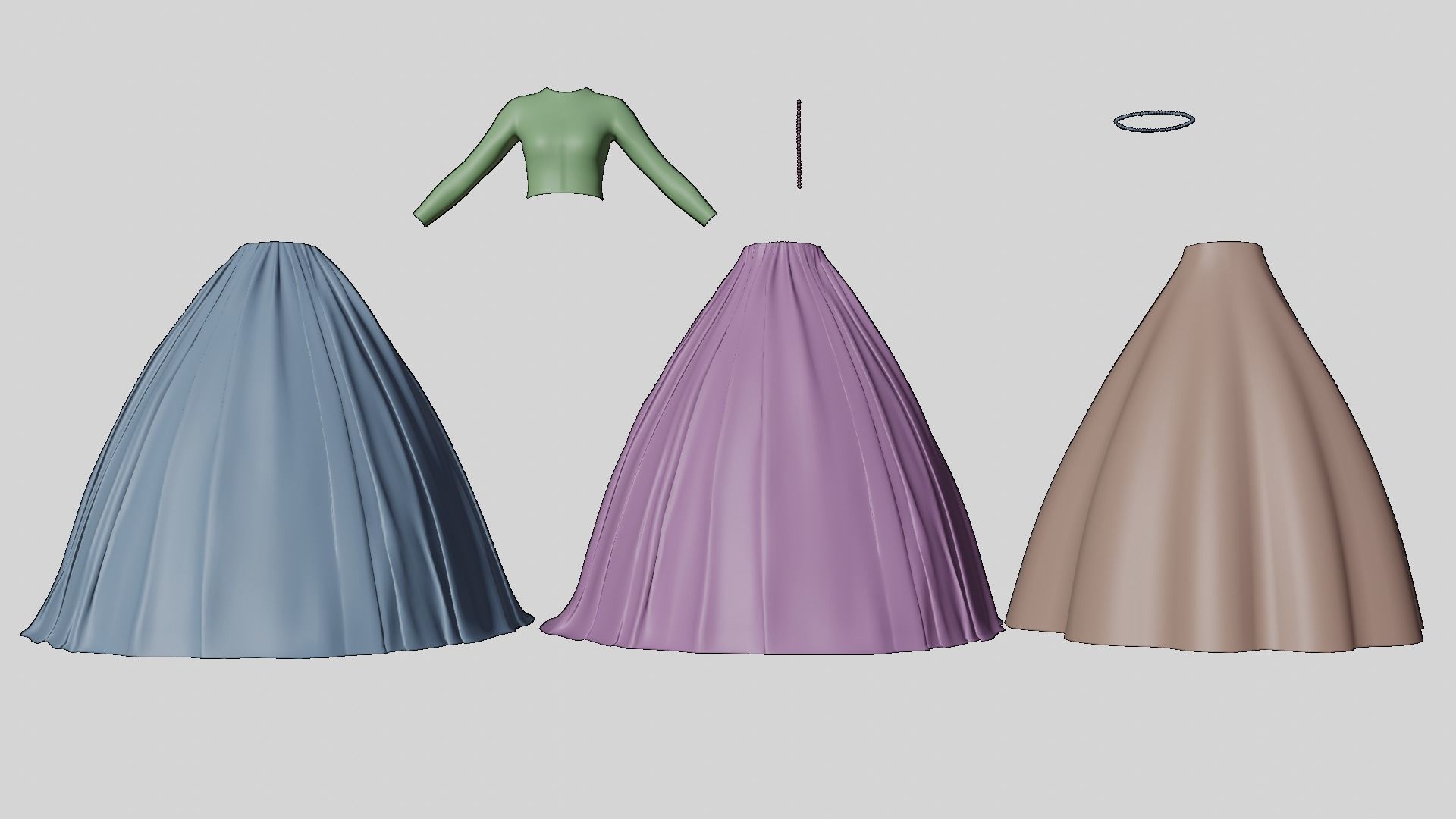 Wedding dress V1 3D model_19