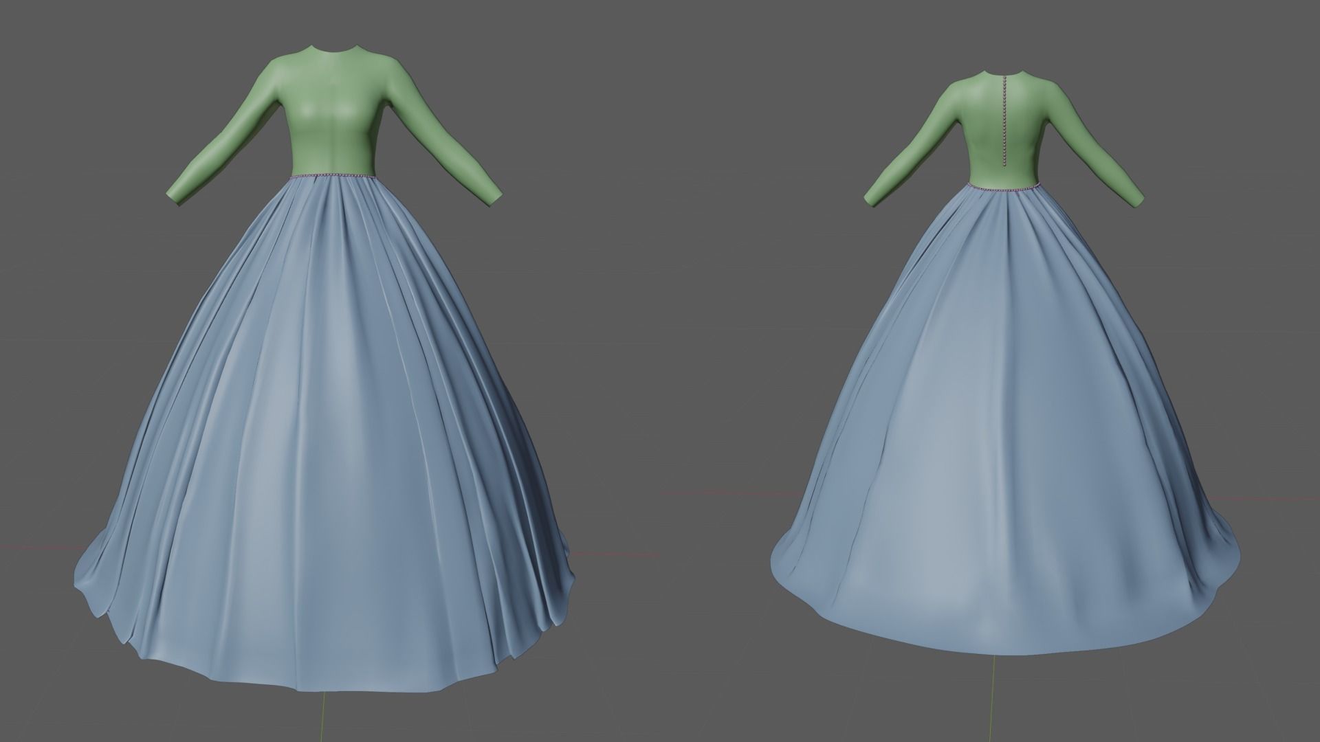 Wedding dress V1 3D model_17
