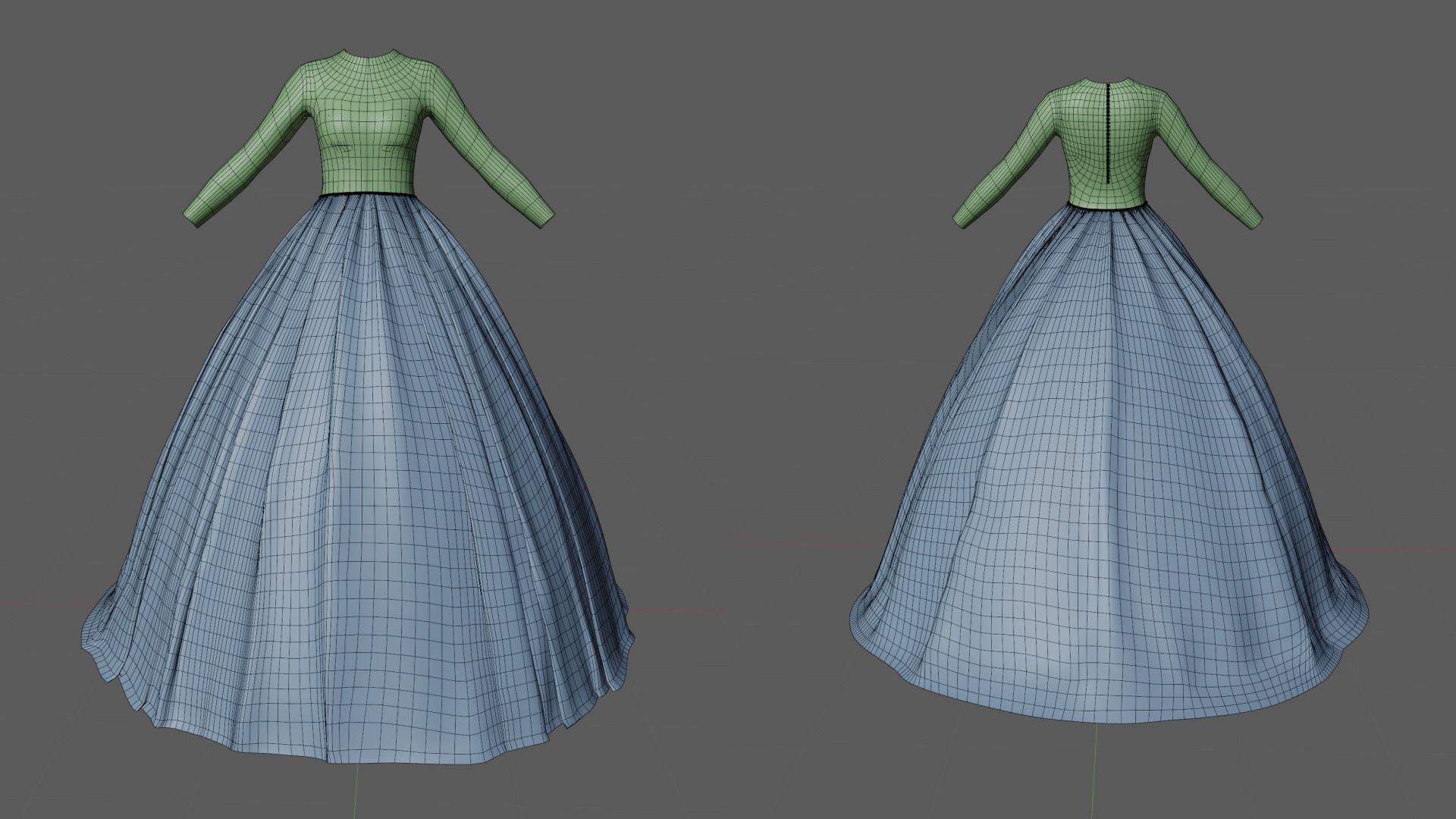 Wedding dress V1 3D model_18