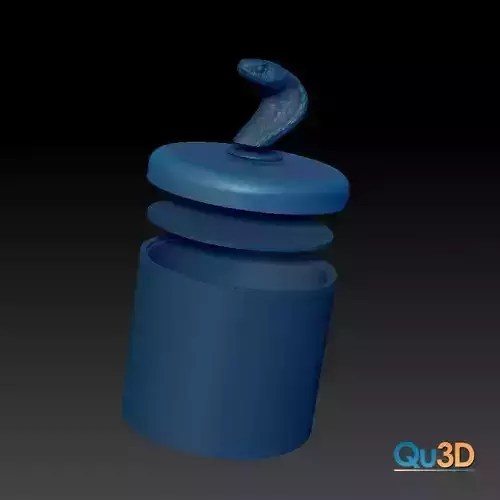 Can with the head of a cobra head as a knob  3D print model