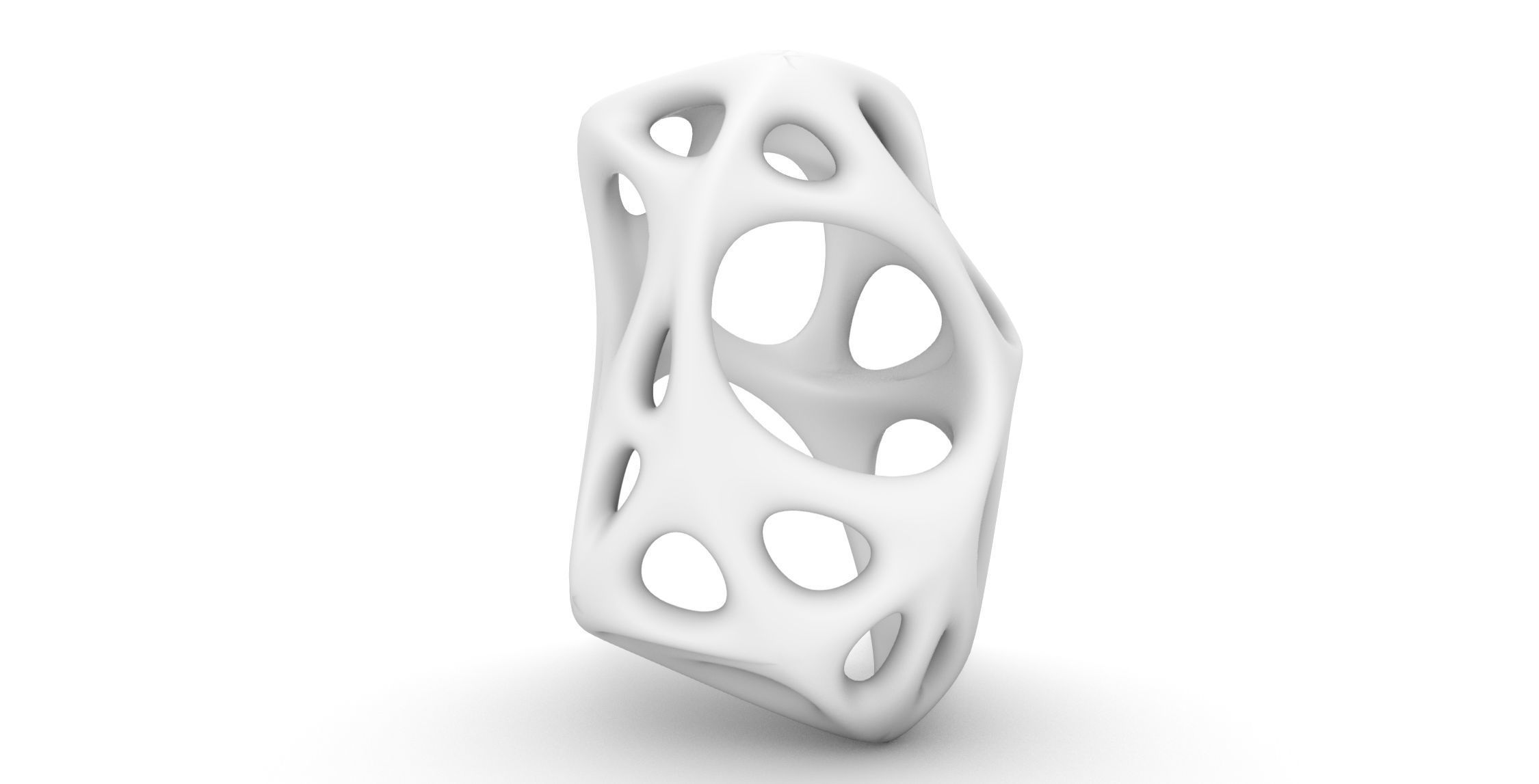 biogrid pendant Rock no1 3D print model_3