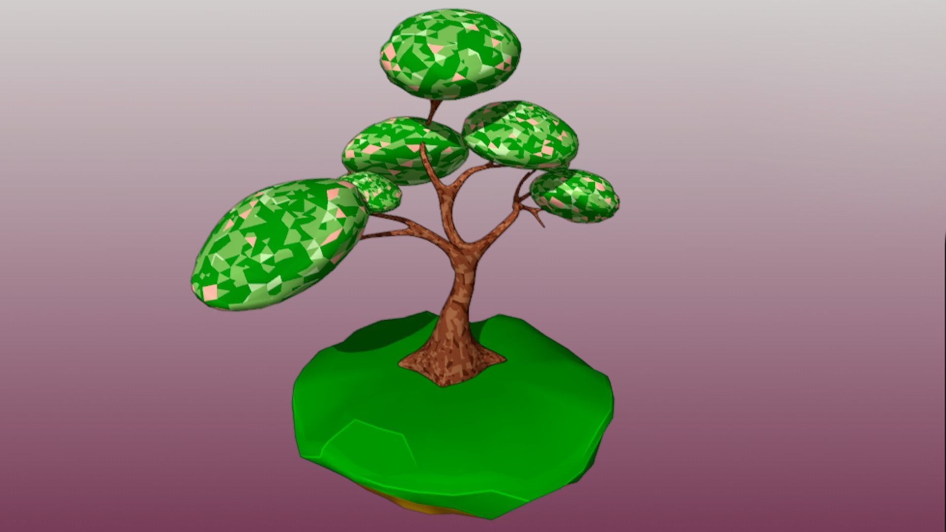 Lowpoly Trees collection Sakura tree Low-poly 3D model Low-poly 3D model_33