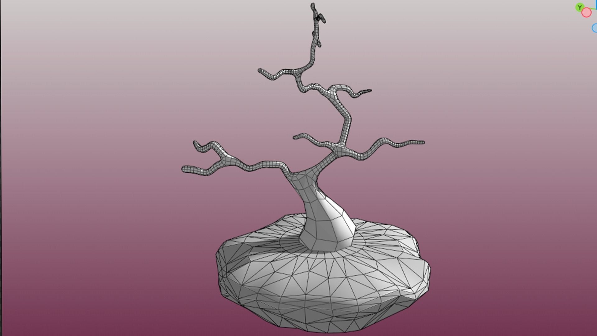 Lowpoly Trees collection Sakura tree Low-poly 3D model Low-poly 3D model_44