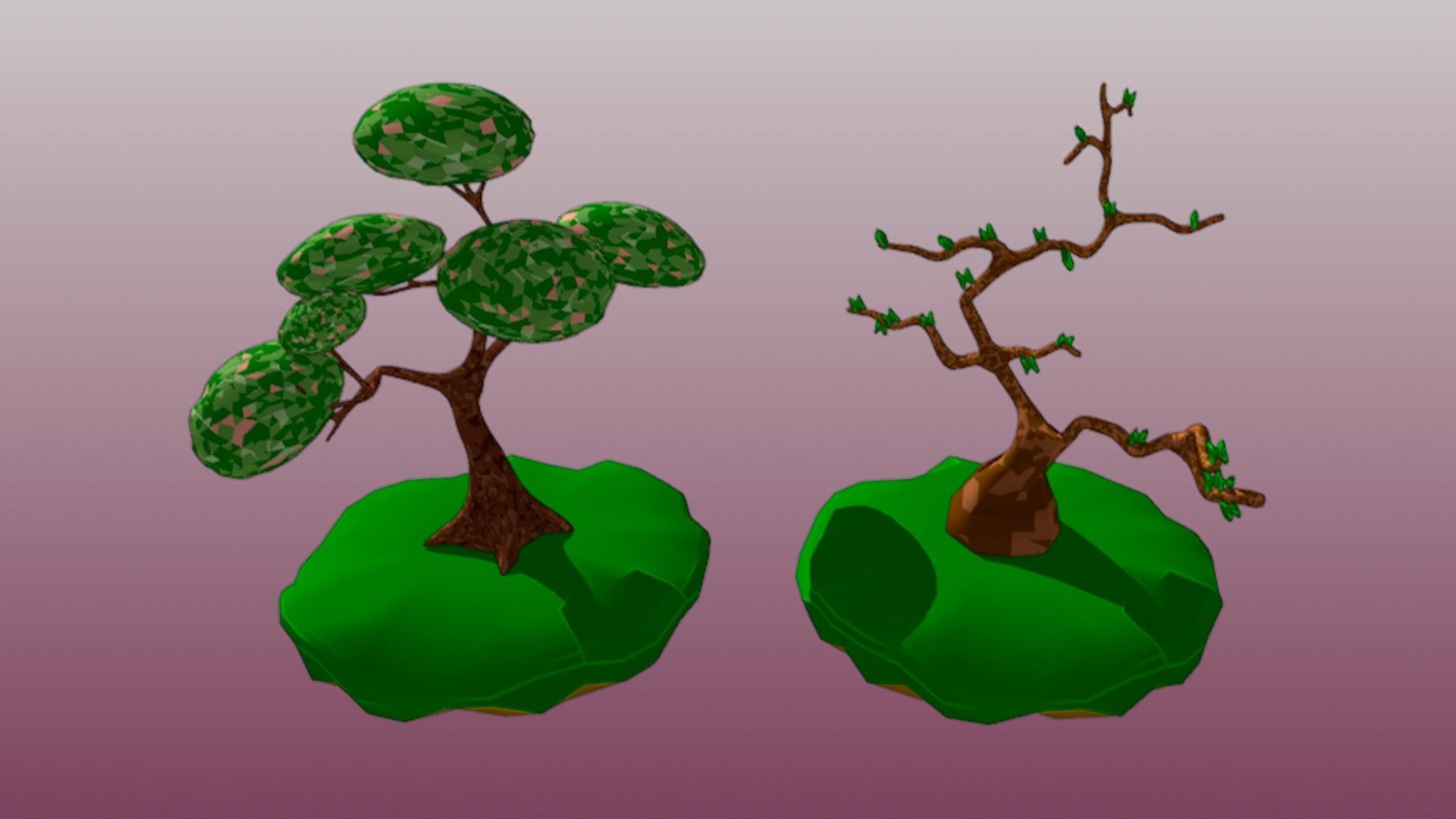 Lowpoly Trees collection Sakura tree Low-poly 3D model Low-poly 3D model_25