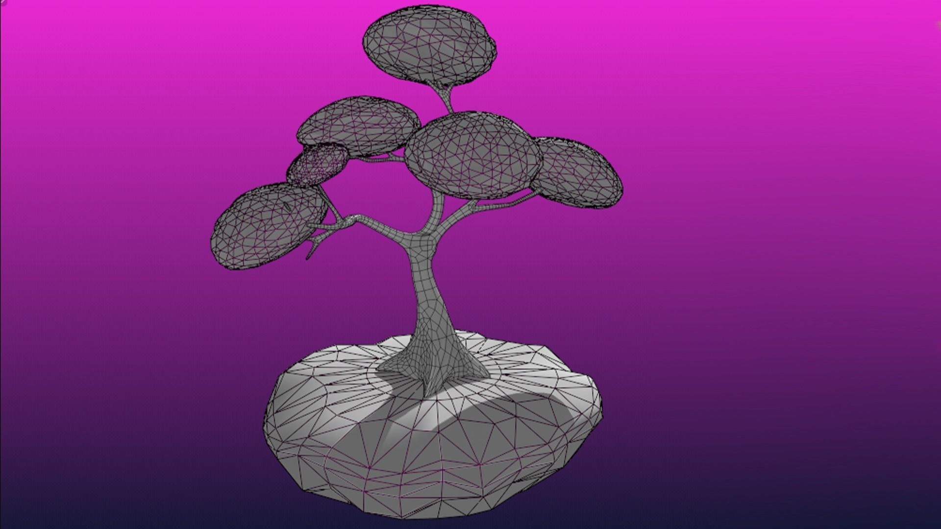 Lowpoly Trees collection Sakura tree Low-poly 3D model Low-poly 3D model_8