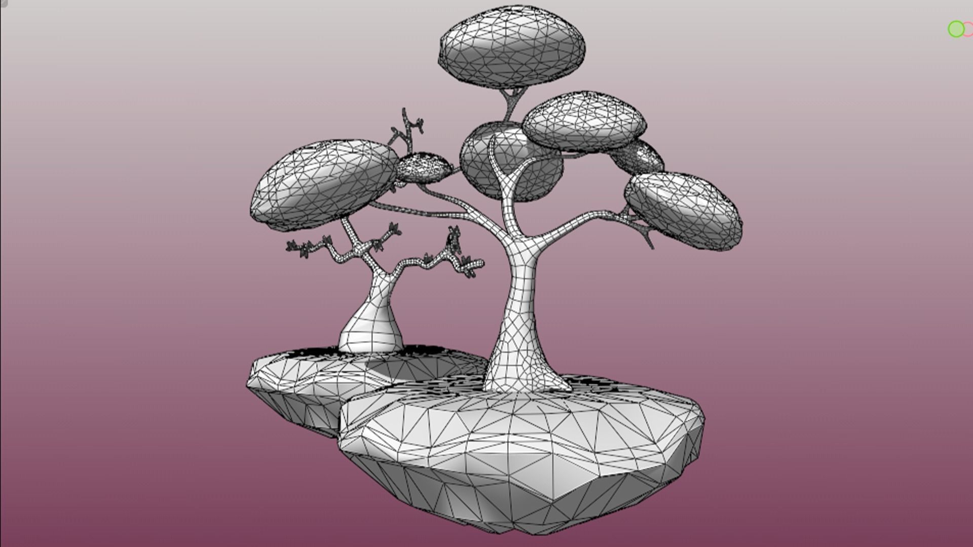 Lowpoly Trees collection Sakura tree Low-poly 3D model Low-poly 3D model_12