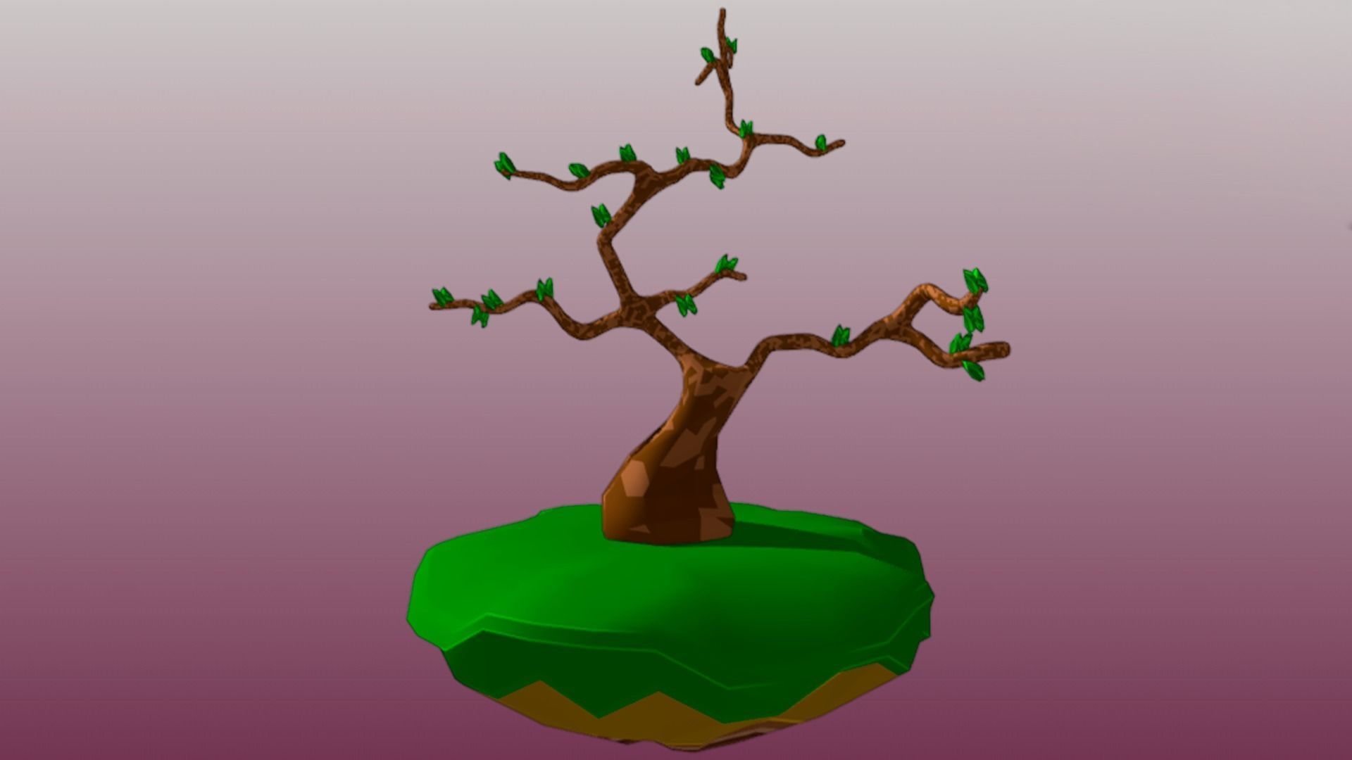 Lowpoly Trees collection Sakura tree Low-poly 3D model Low-poly 3D model_20