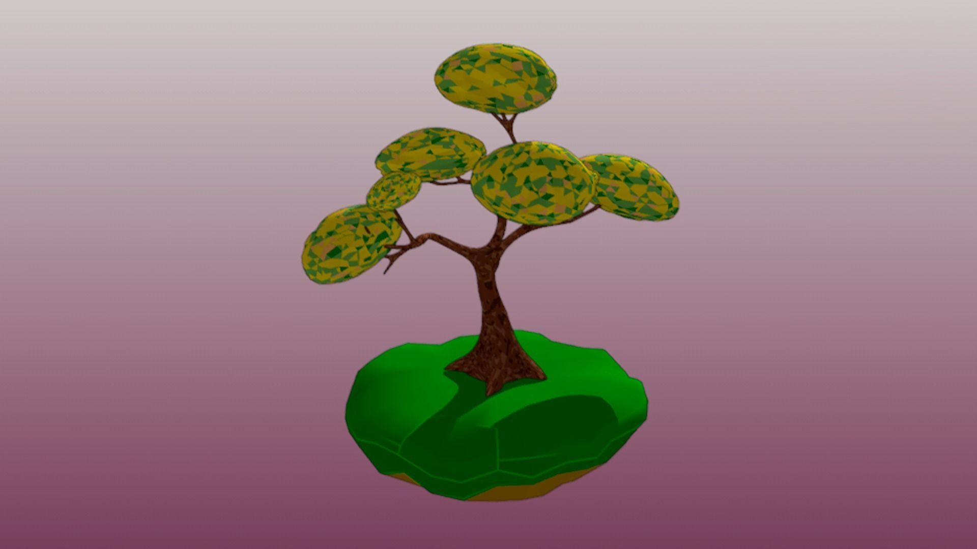 Lowpoly Trees collection Sakura tree Low-poly 3D model Low-poly 3D model_17