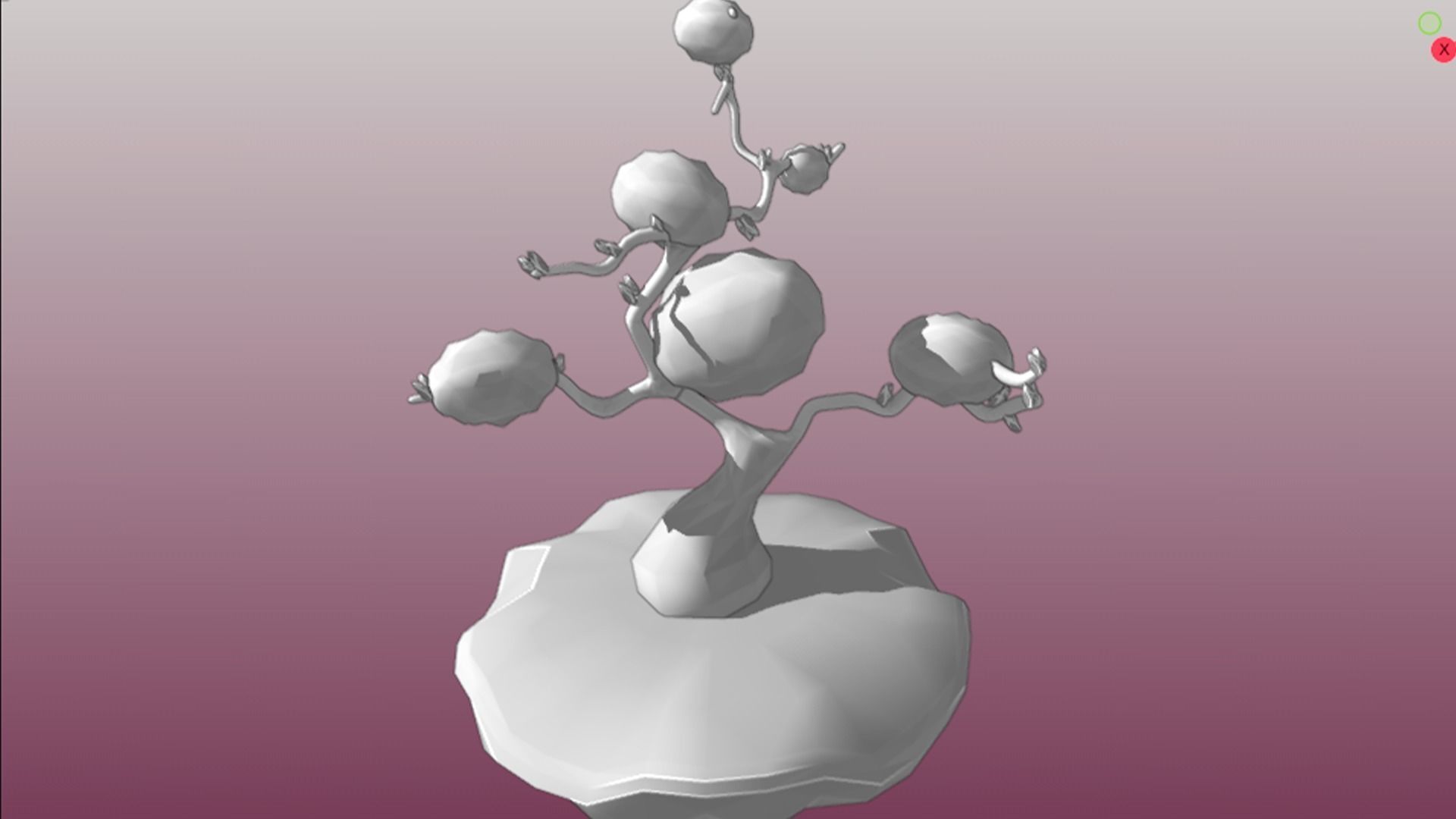 Lowpoly Trees collection Sakura tree Low-poly 3D model Low-poly 3D model_3