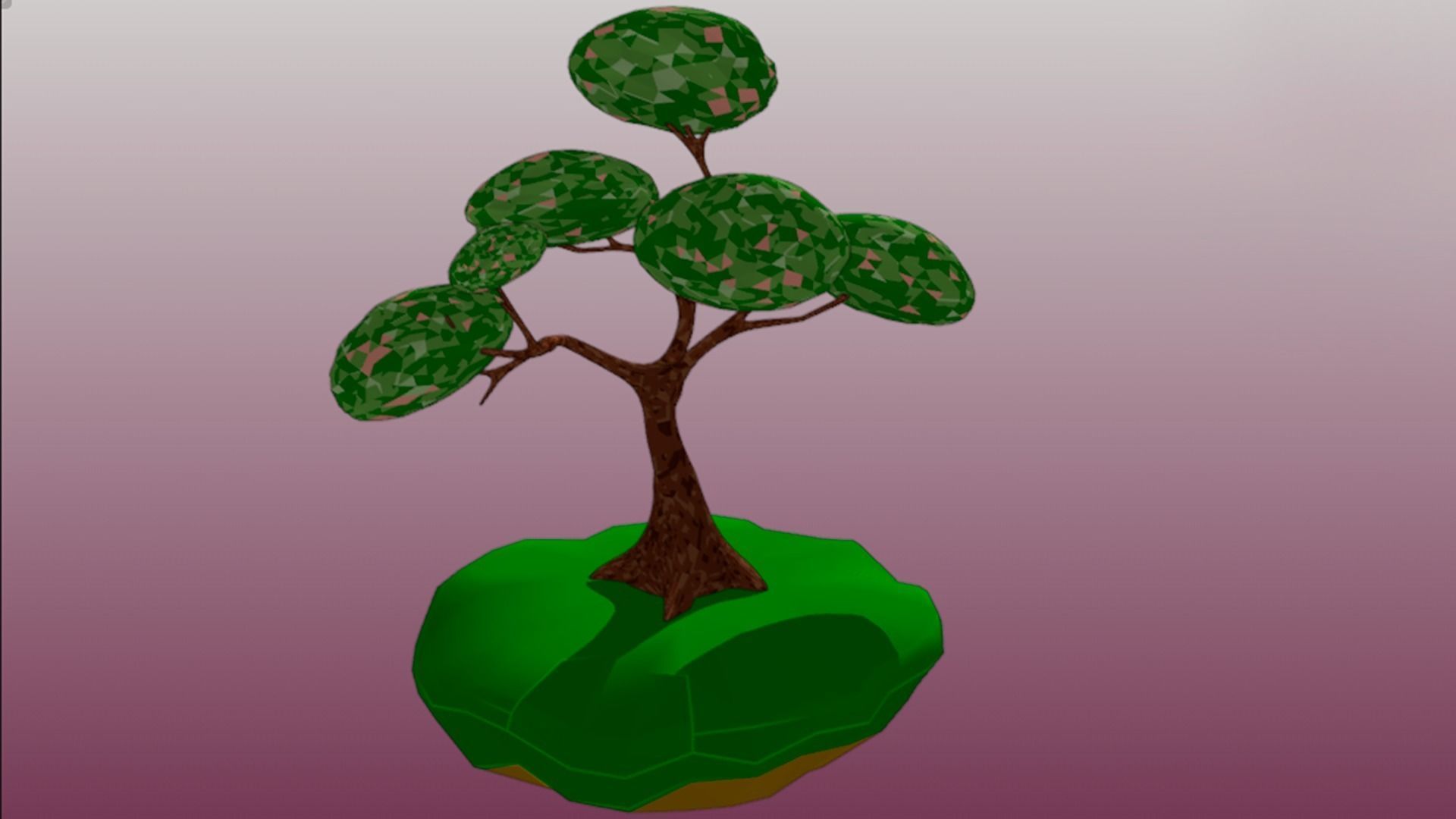 Lowpoly Trees collection Sakura tree Low-poly 3D model Low-poly 3D model_46