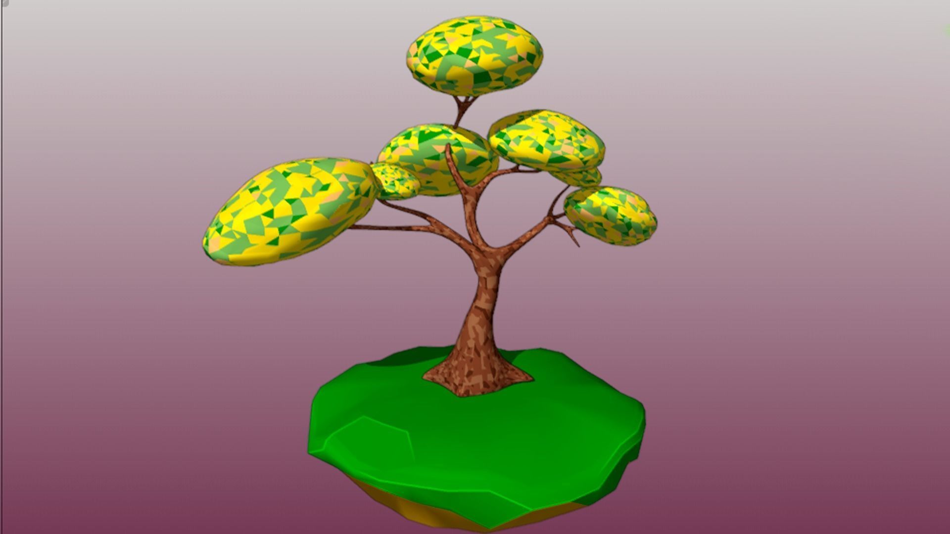Lowpoly Trees collection Sakura tree Low-poly 3D model Low-poly 3D model_32