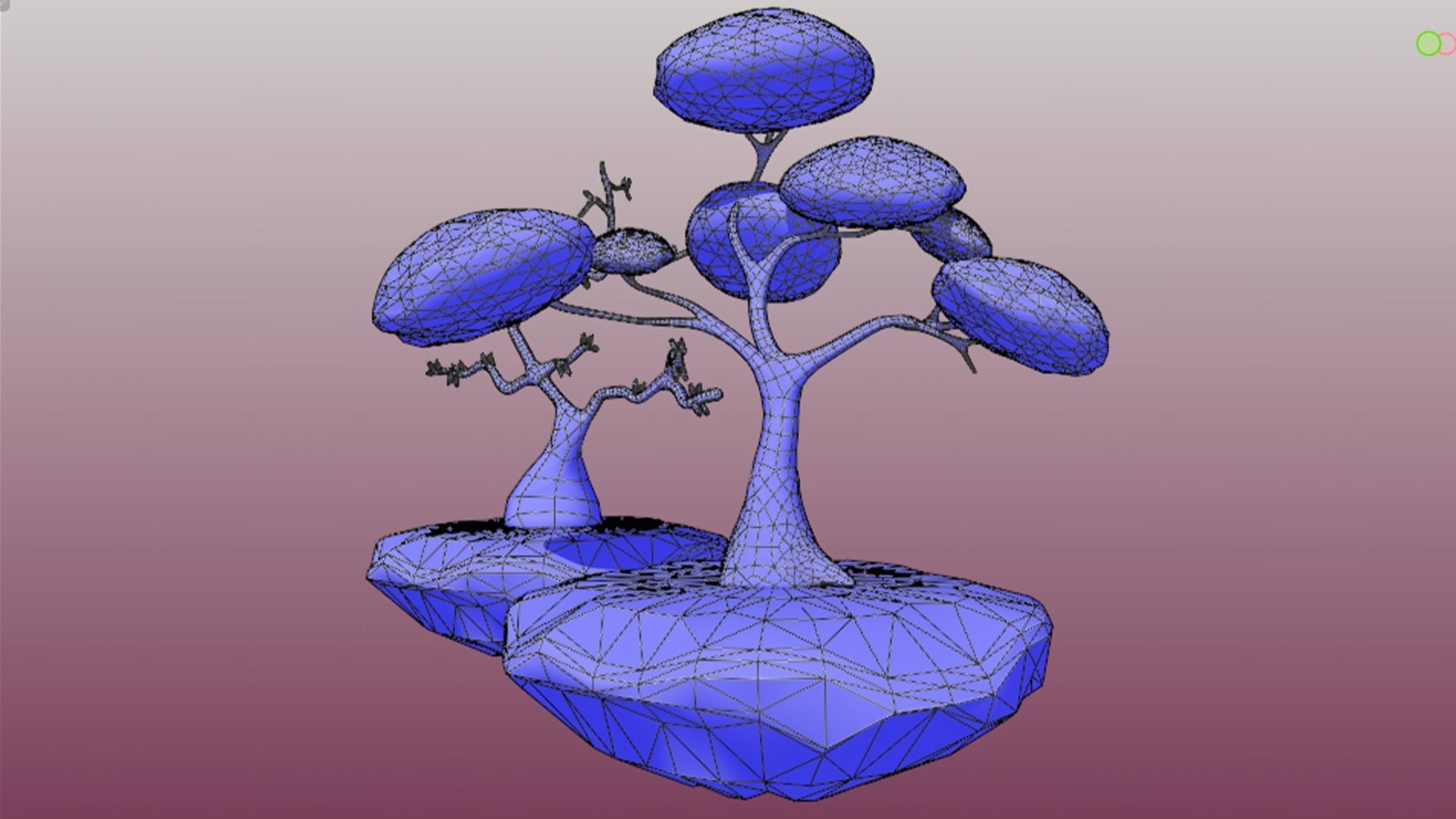 Lowpoly Trees collection Sakura tree Low-poly 3D model Low-poly 3D model_37