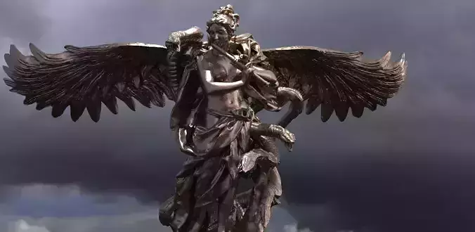 Angelic Statue Dark  3D model