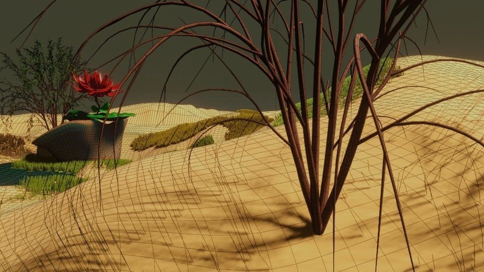 DESERT AND LOTUS SHORT ANIMATION Low-poly 3D model_8