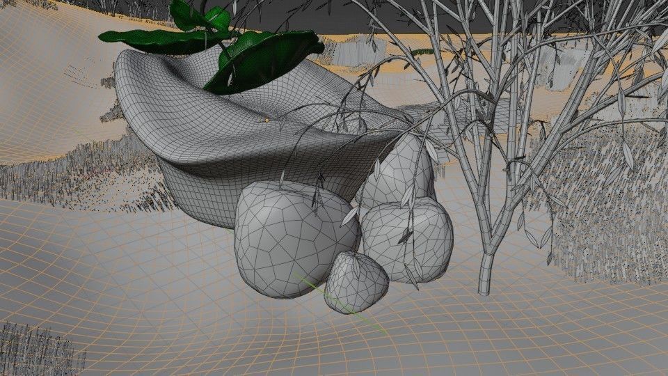 DESERT AND LOTUS SHORT ANIMATION Low-poly 3D model_12