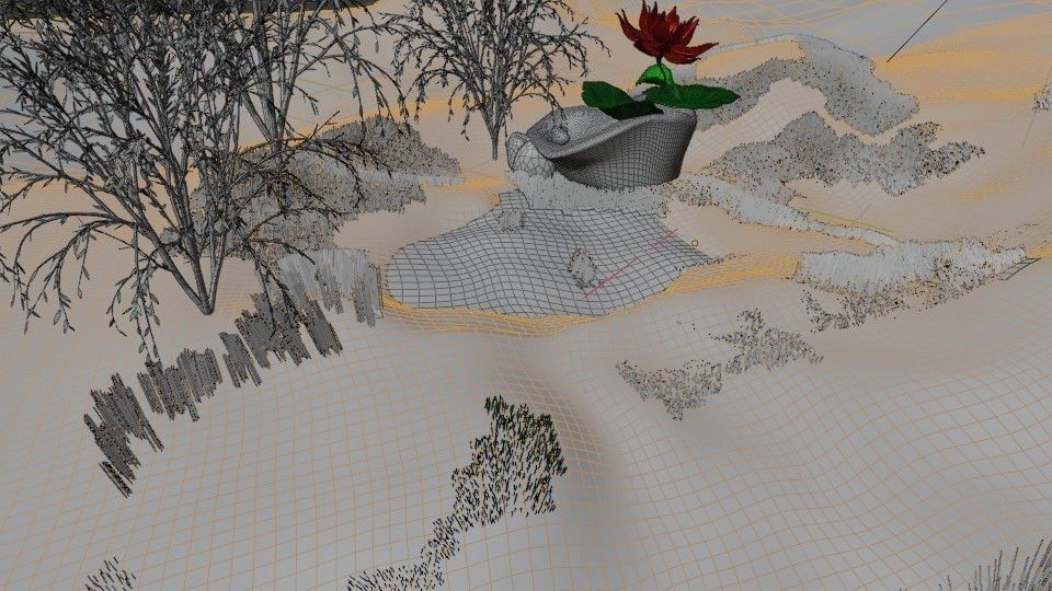 DESERT AND LOTUS SHORT ANIMATION Low-poly 3D model_13