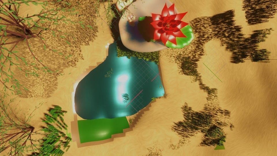 DESERT AND LOTUS SHORT ANIMATION Low-poly 3D model_6