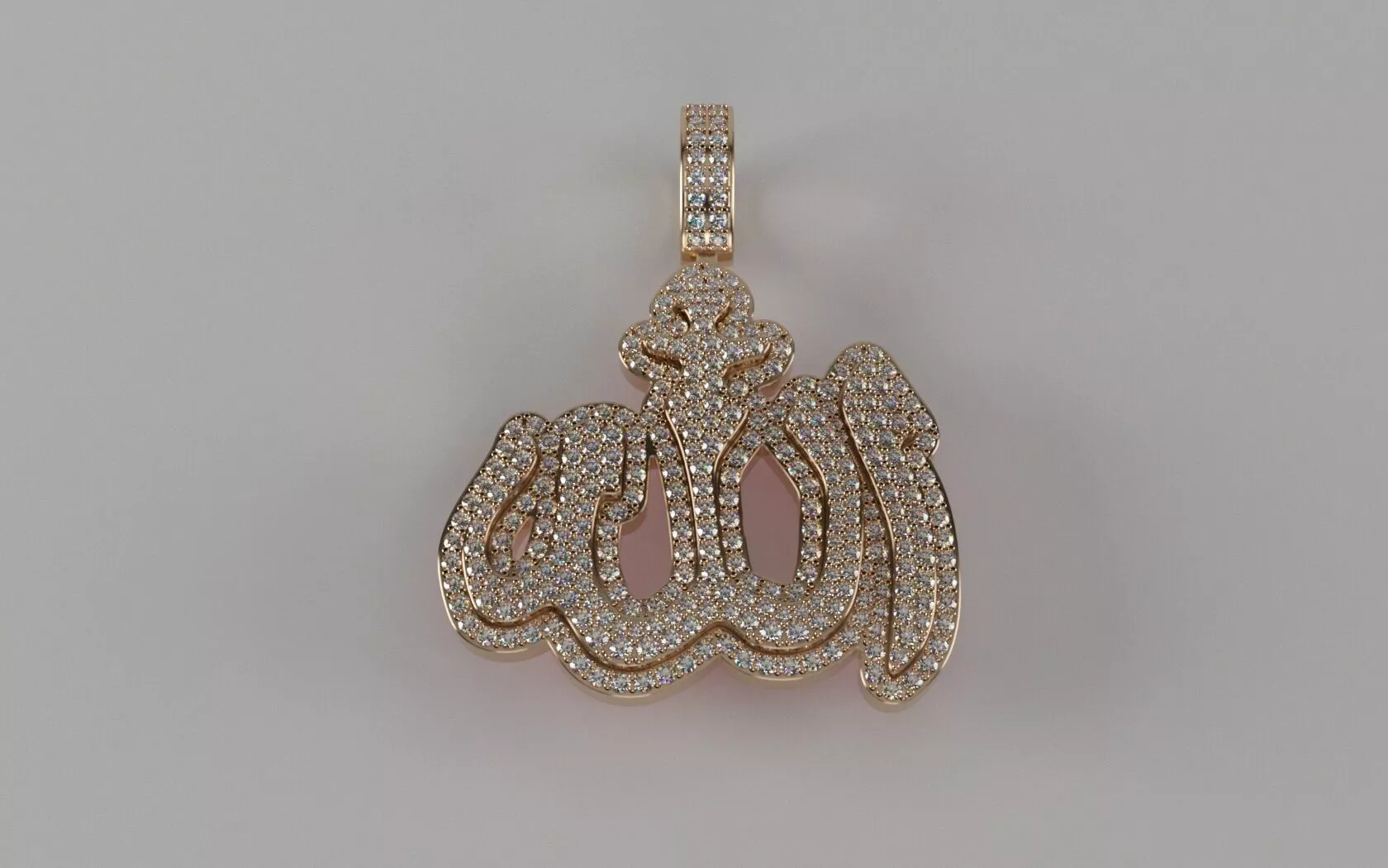 Allah Pendant - Medium 3D print model