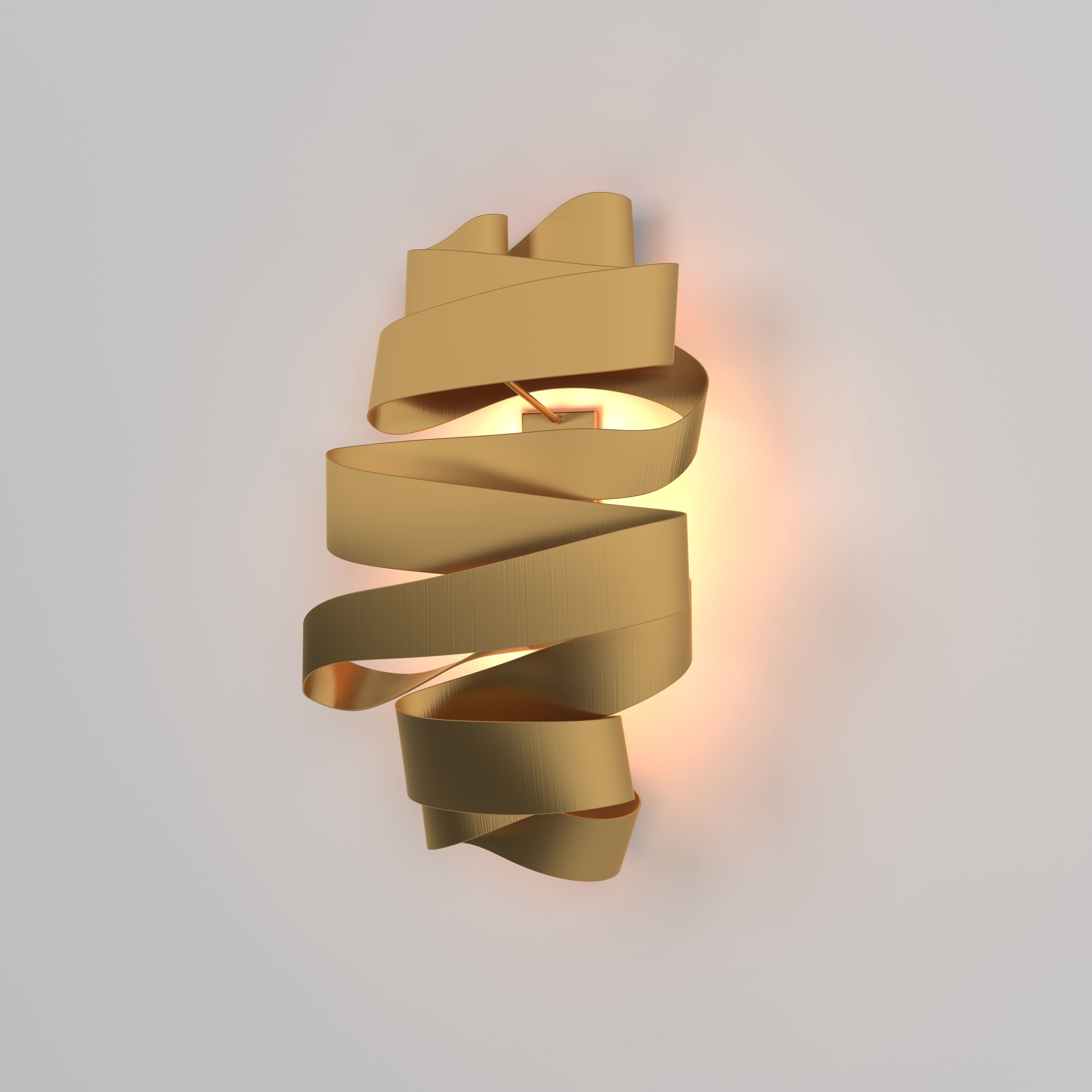 Ribbon Wall Light Low-poly 3D model_1