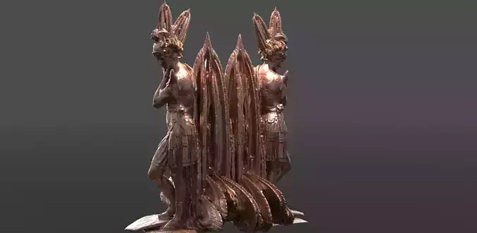 Atlantis Male Statues 2 3D model