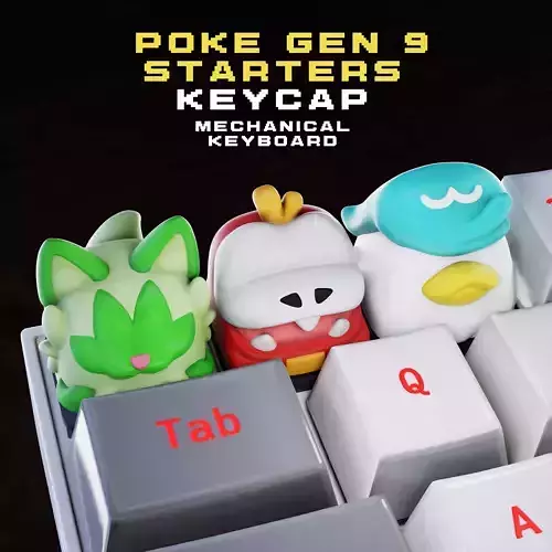 Poke Gen 9 starters - Keycaps Collection - Mechanical keyboard