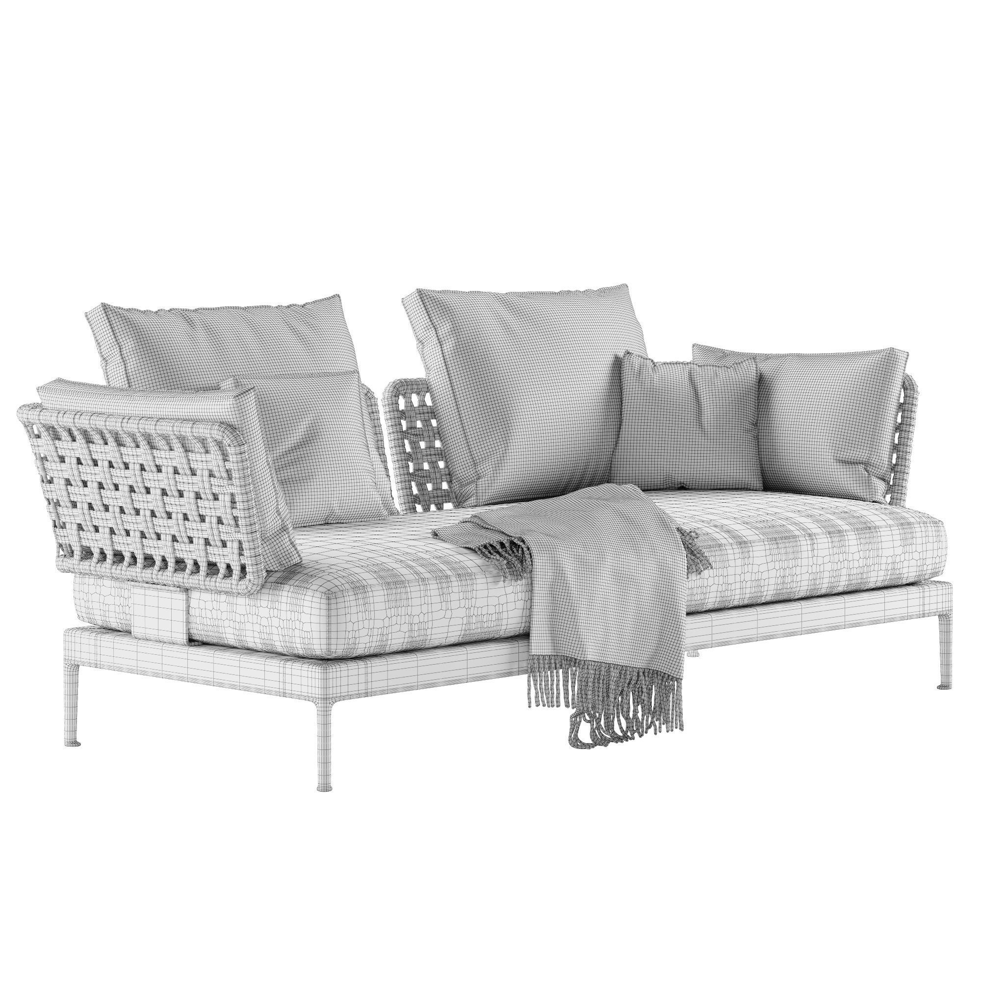 Minotti Patio sofa 3D model CGTrader