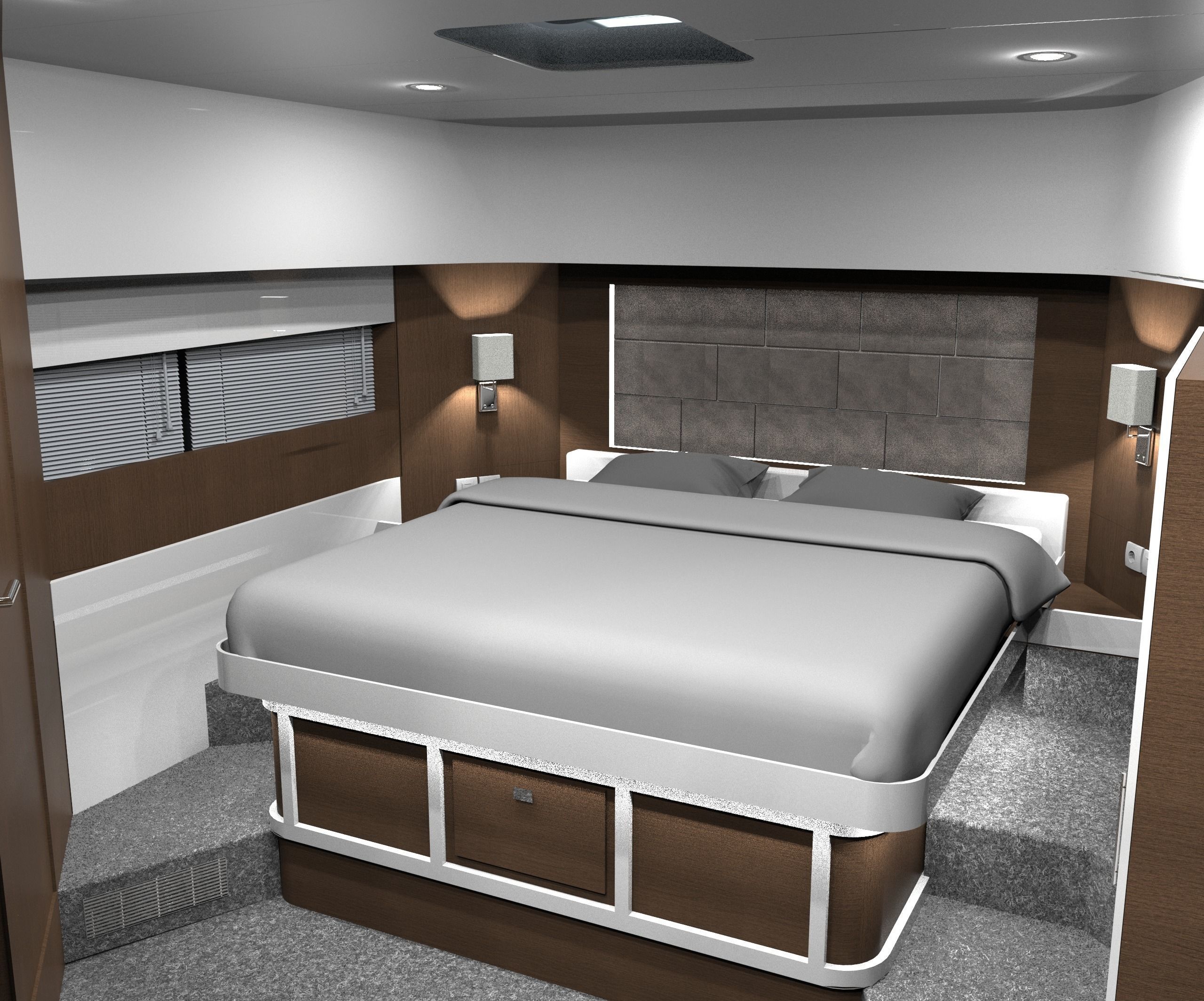 14 m Trawler Motor yacht 3D model_6