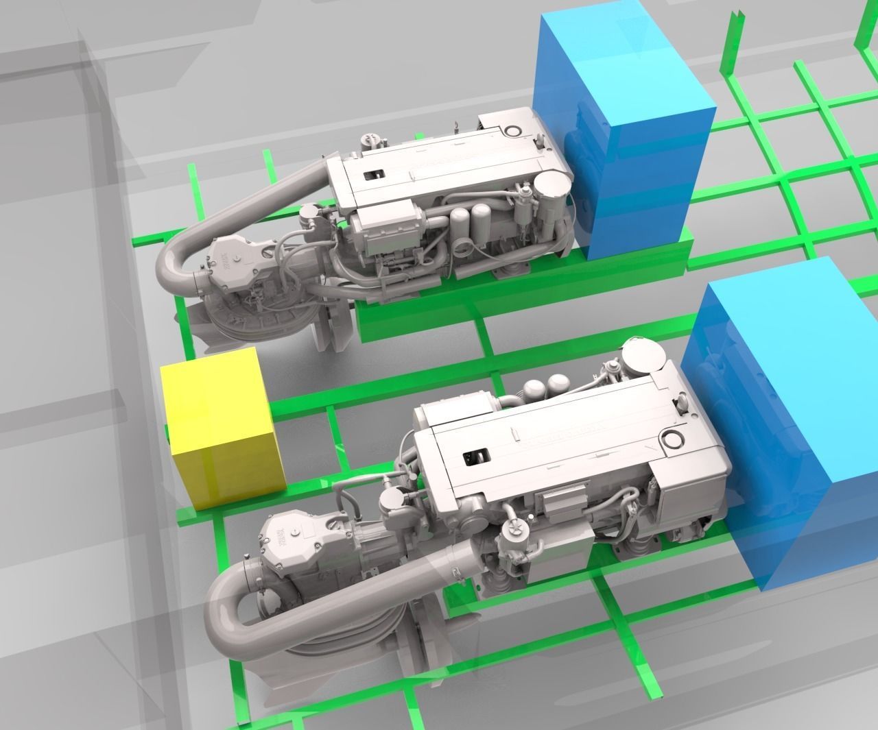 14 m Trawler Motor yacht 3D model_10