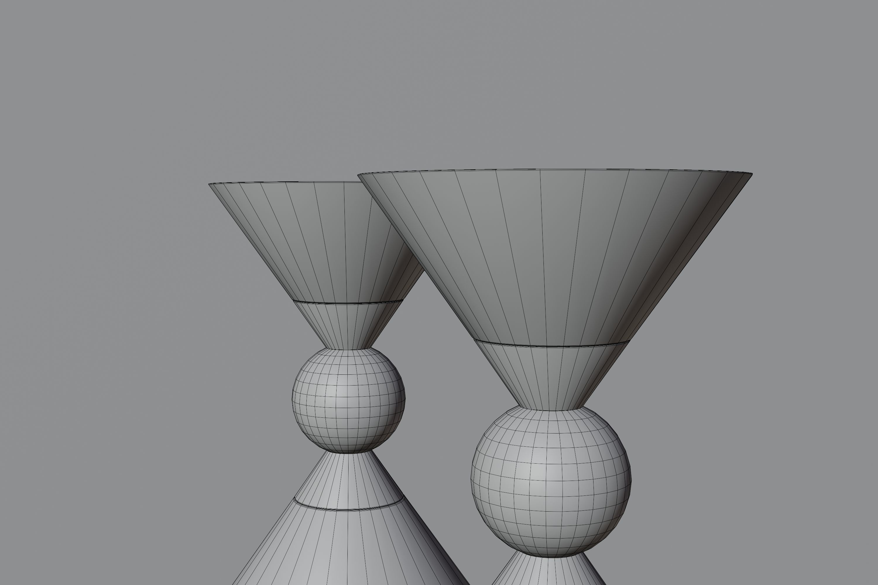 Tables person - side table gold Low-poly 3D model_10