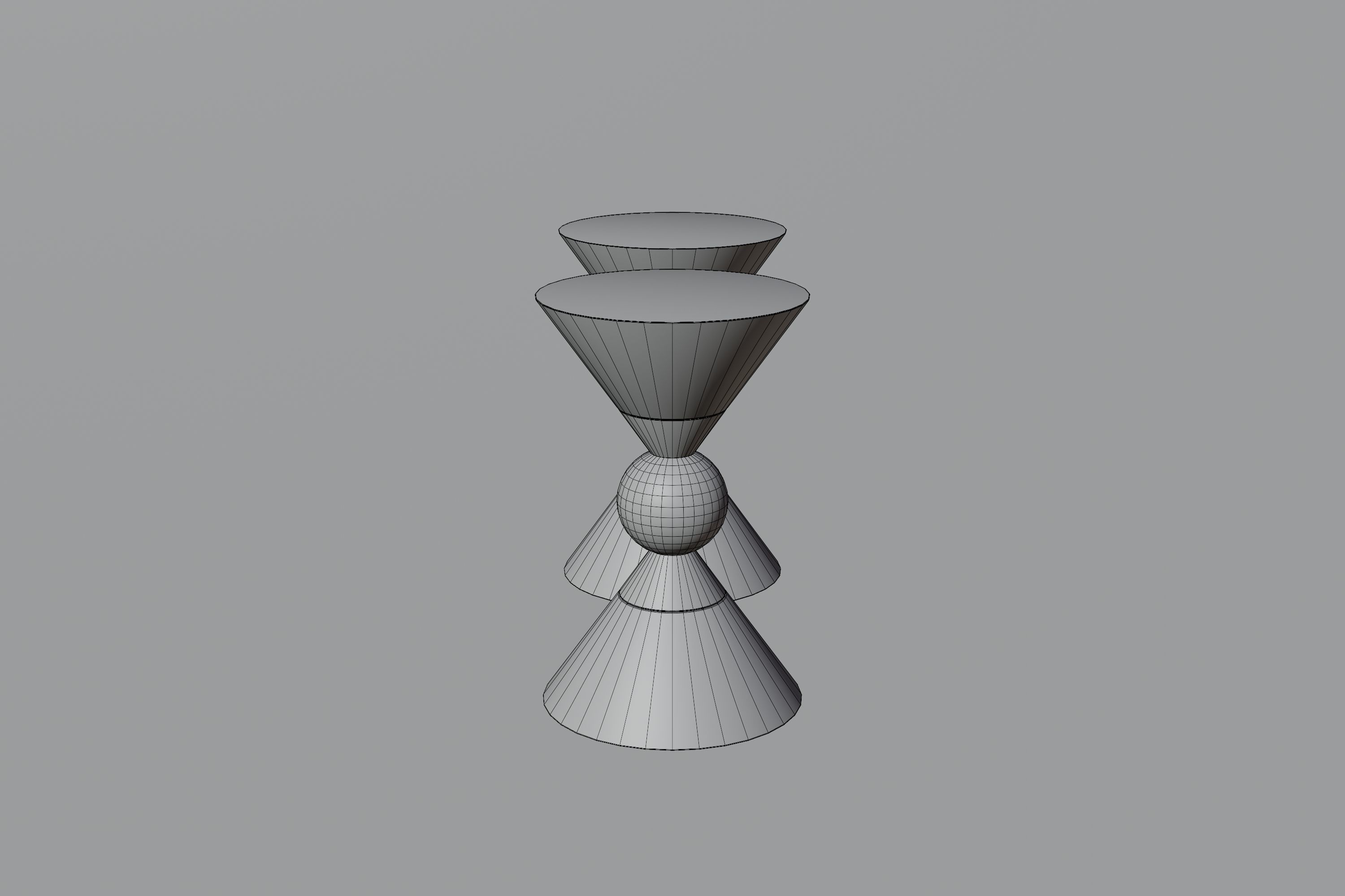 Tables person - side table gold Low-poly 3D model_6