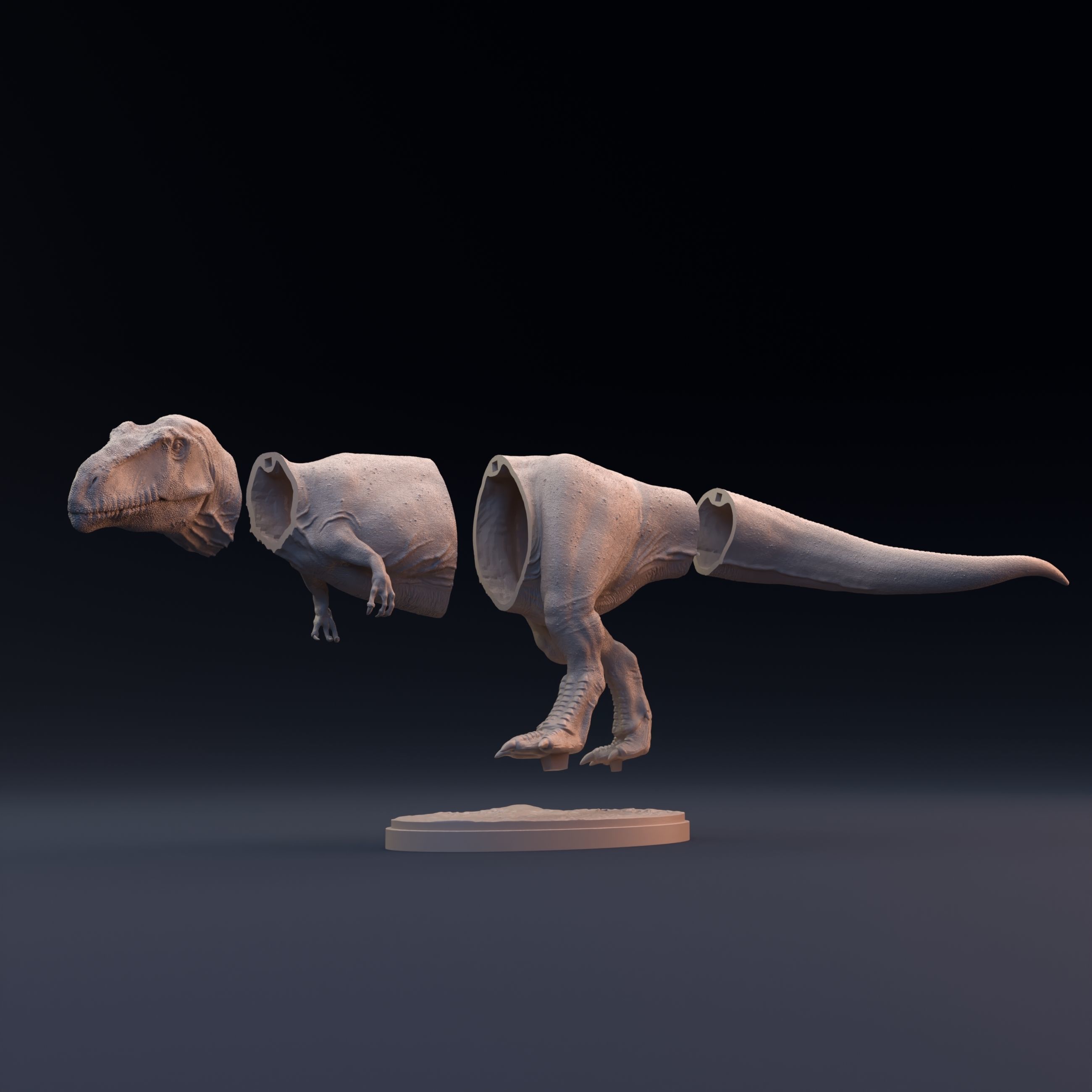 Giganotosaurus walking  3D print model_3