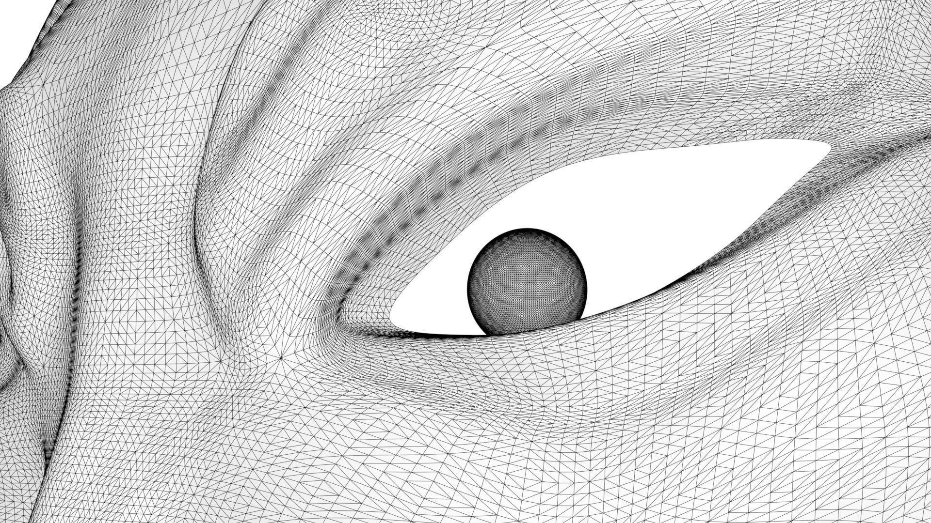 japanese yokai mask 2 Low-poly 3D model_18