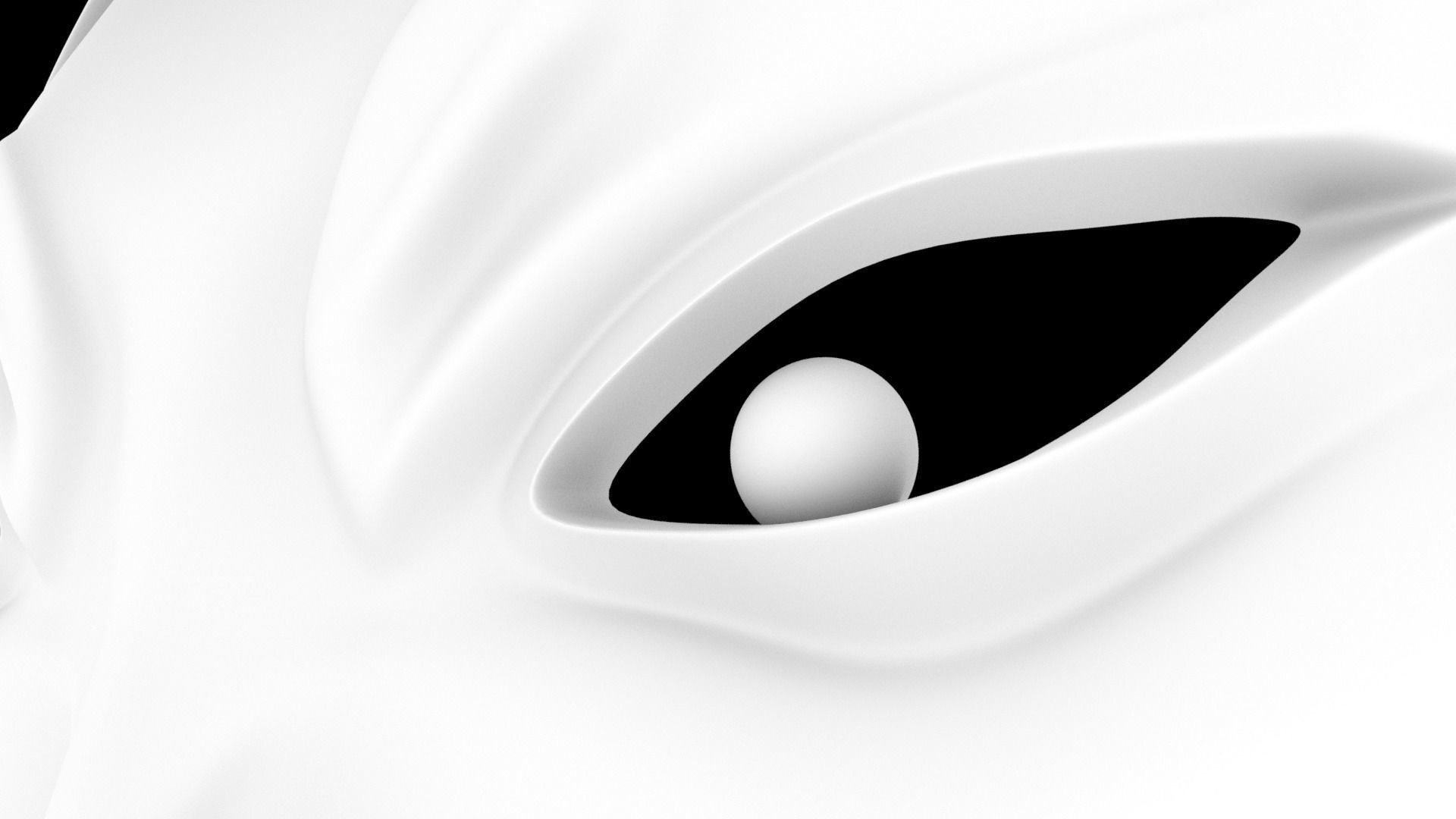 japanese yokai mask 2 Low-poly 3D model_12