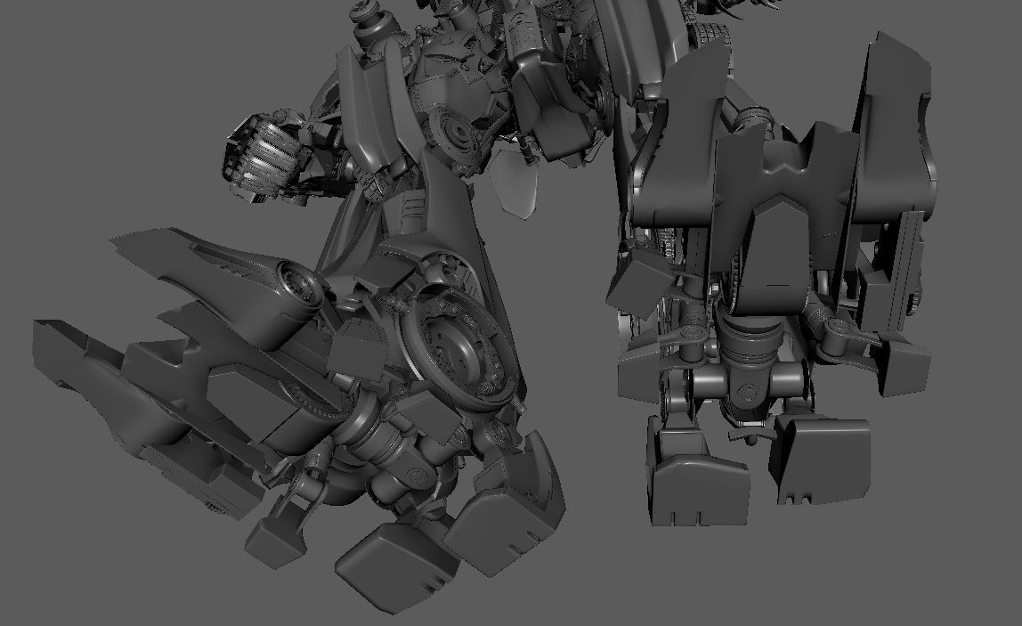 Robot transformers last knight helmet 3D model_14