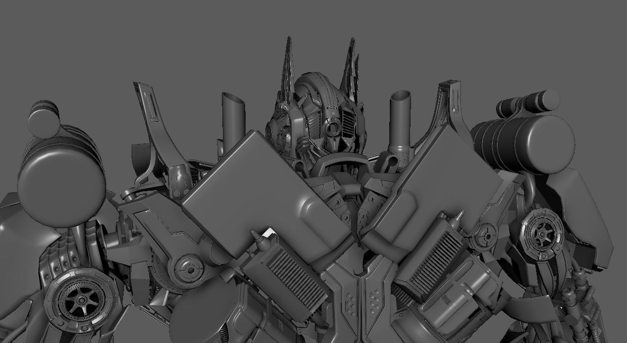 Robot transformers last knight helmet 3D model_13