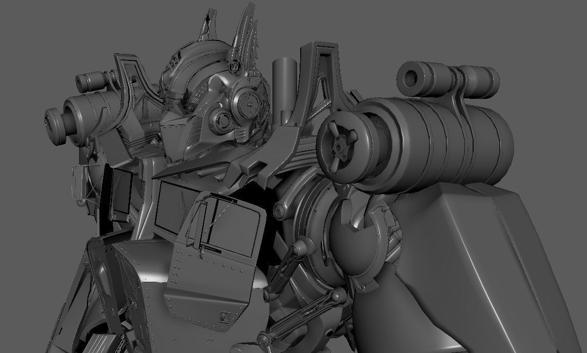 Robot transformers last knight helmet 3D model_12