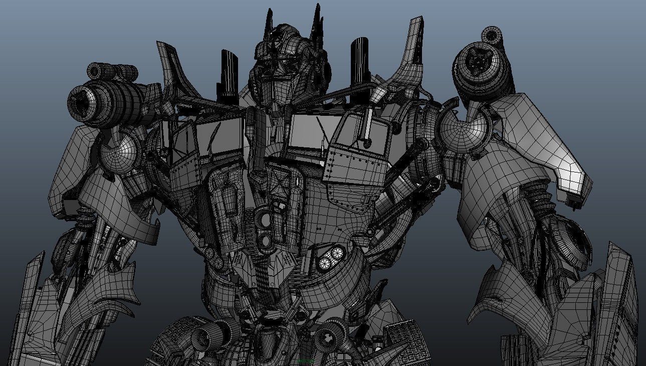 Robot transformers last knight helmet 3D model_23