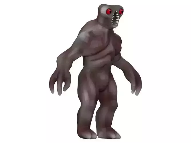 Monster creature with eyes Low-poly 3D model