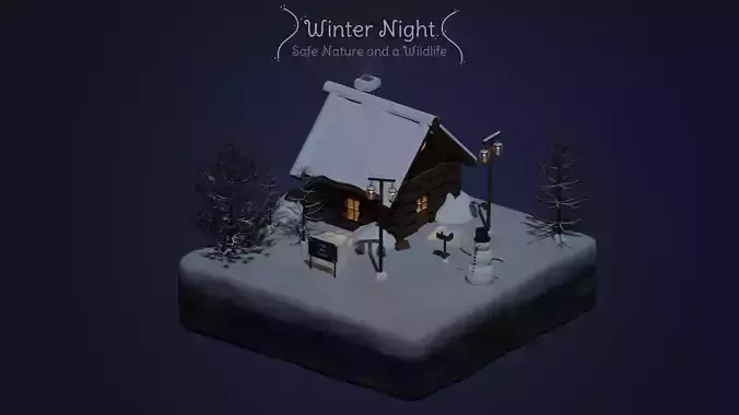 Realistic Isometry Style blender scene