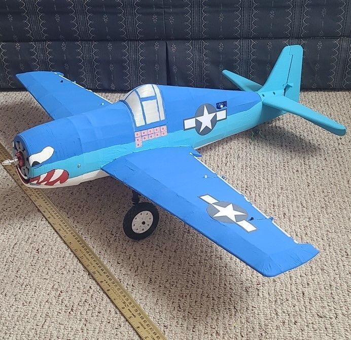 HellCat V3 RC Ready Aircraft 1000MM 3D print model_7