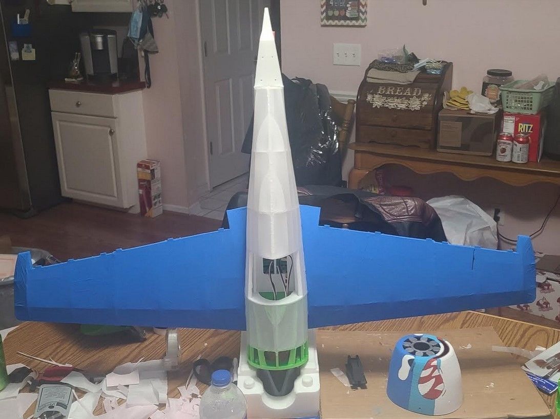 HellCat V3 RC Ready Aircraft 1000MM 3D print model_20