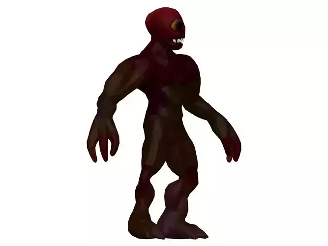 Monster humanoid creature with arms and legs Low-poly 3D model
